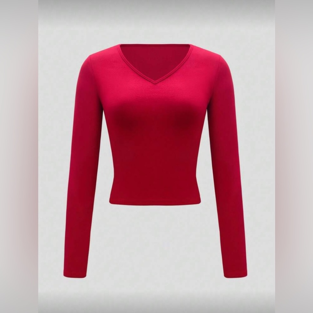 โฅ๐ฆ๐๐๐๐ก: Womenโs V-Neck Long Sleeve Tops - Picture 11 of 11